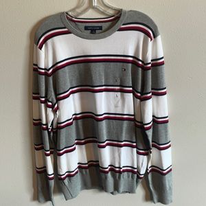 Men’s L Tommy Hilfiger Striped CrewNeck Sweater NWT